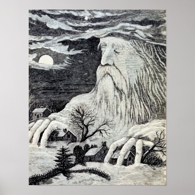 Póster ilustracion de época "Jack Frost" (Frente)