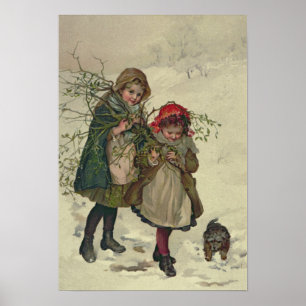 Póster Ilustracion de Fairy Árbol de Navidad, pub. 1886
