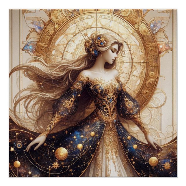 Póster Ilustracion de fantasía de la princesa (Anverso)