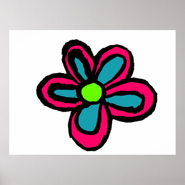 Póster Ilustración de flores (Frente)