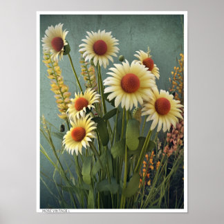 Póster Ilustración de flores encantadoras