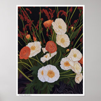 Póster Ilustración de flores encantadoras