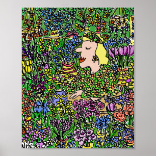 Póster Ilustracion de Flores o Flores en un