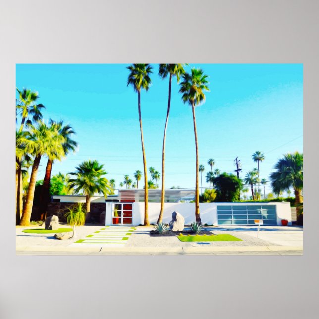 Póster Ilustracion de fotografía residencial moderno de m (Frente)