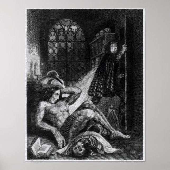 Póster Ilustracion de 'Frankenstein' (Frente)