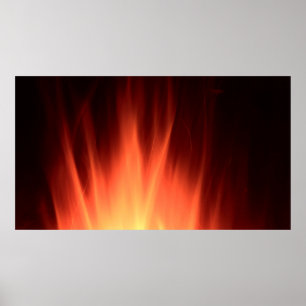 Póster Ilustracion de fuego rojo