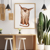 Ilustracion de gatito de acuarela graciosa