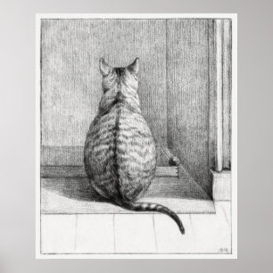 Póster Ilustracion de gato