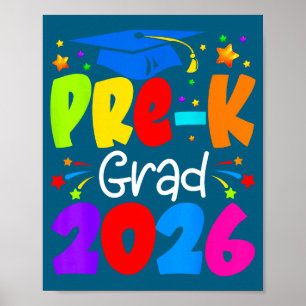 Póster Ilustración de graduación de preescolar Pre Grad 2