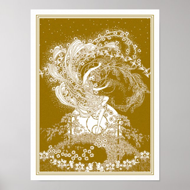 Póster Ilustracion de hadas por Dorothy Lathrop (Frente)