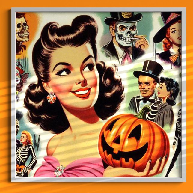 Póster Ilustracion de Halloween Chica de época (Subido por el creador)