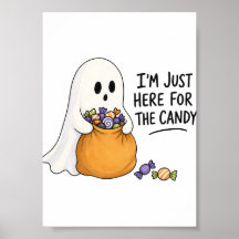 Ilustración de Halloween de fantasma solo aquí por