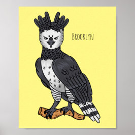 Póster Ilustracion de Harpy Eagle personalizado