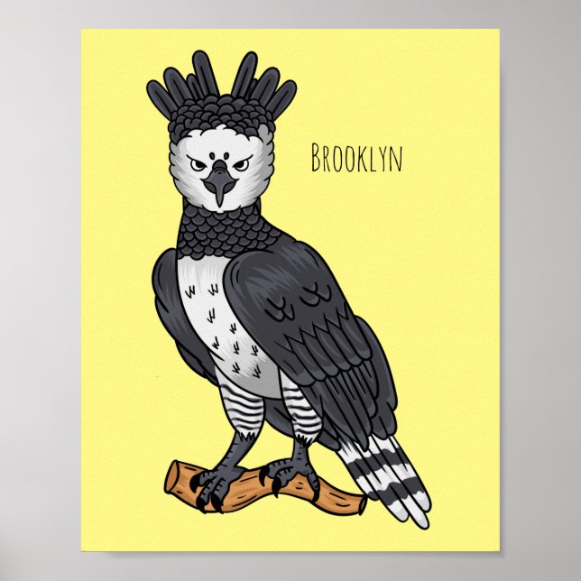 Póster Ilustracion de Harpy Eagle personalizado (Frente)