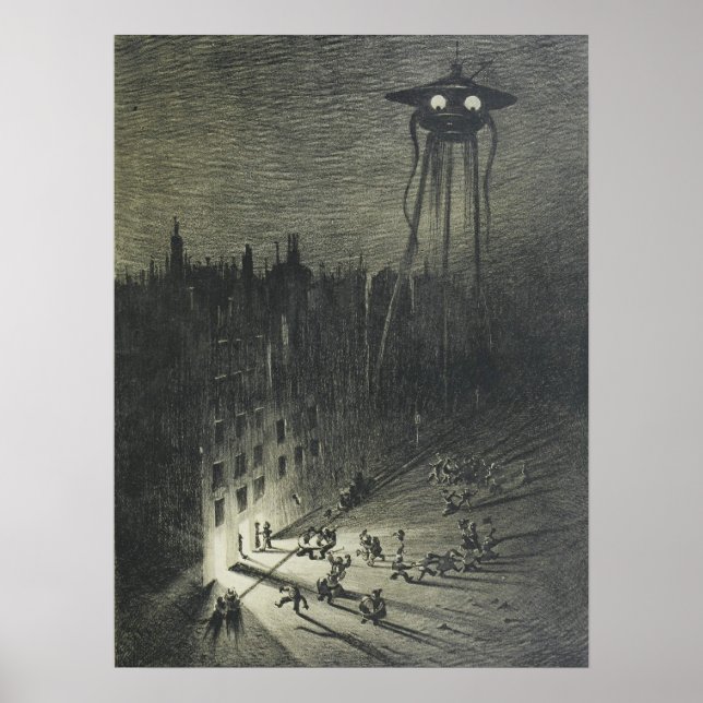 Póster Ilustracion de invasión de extranjeros (Frente)