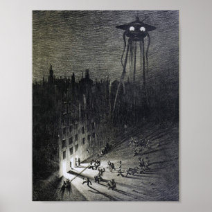 Póster Ilustracion de invasión de extranjeros