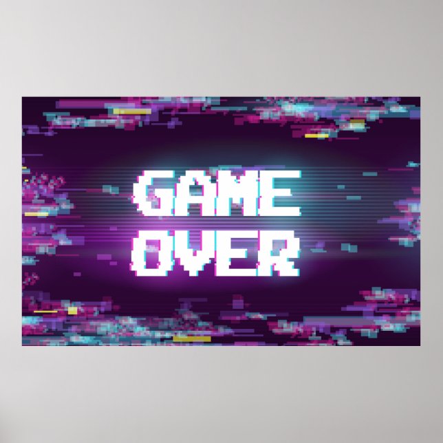 Póster Ilustracion de juego sobre concepto con efecto de  (Frente)