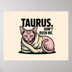 Póster Ilustración de la actitud del zodíaco del gato Sph