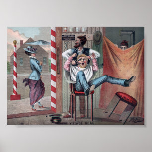 Póster Ilustracion de la Barbería Histórica