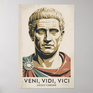 Póster Ilustración de la cita de Julio César del Imperio