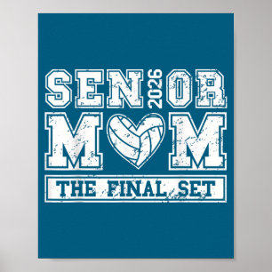 Póster Ilustración de la clase de mamá sénior de voleibol