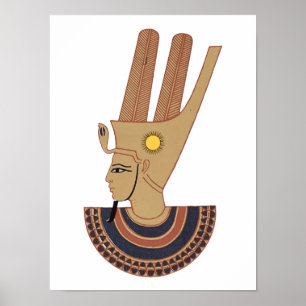 Póster Ilustración de la diosa egipcia antigua Hathor