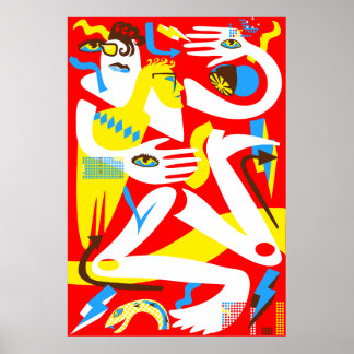 Póster Ilustracion de la gente moderna