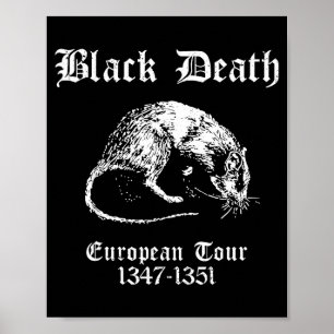 Póster Ilustración de la gira europea de la peste negra r