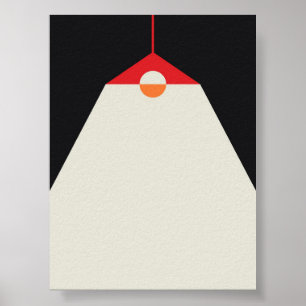 Póster Ilustracion de la lámpara colgante - Pared Minimal