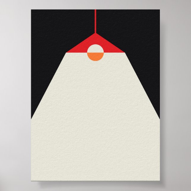 Póster Ilustracion de la lámpara colgante - Pared Minimal (Frente)