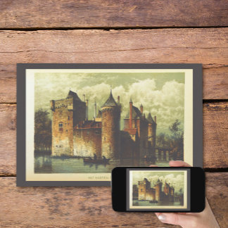 Póster Ilustracion de la página del libro del castillo de