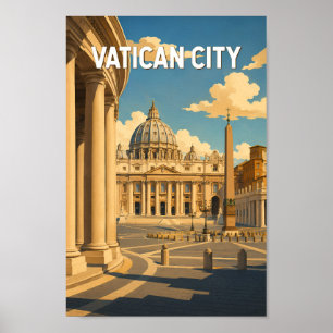 Póster Ilustración de la Plaza de San Pedro de la Ciudad