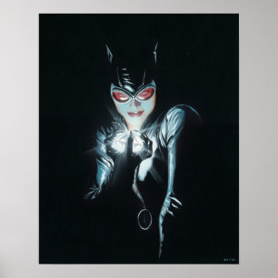 Póster Ilustración de la portada de Batman Catwoman Caras