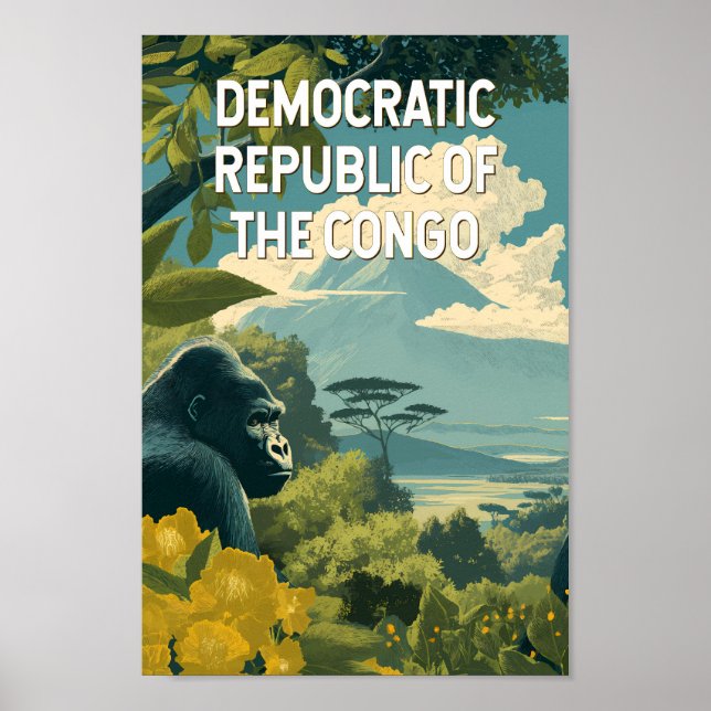 Póster Ilustración de la República Democrática del Congo (Frente)