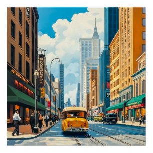 Póster Ilustracion de la revista City Streets