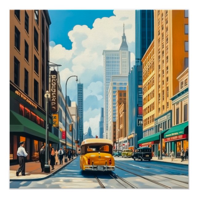 Póster Ilustracion de la revista City Streets (Anverso)