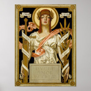 Póster Ilustracion de la Victoria de la Gran Guerra, 1918