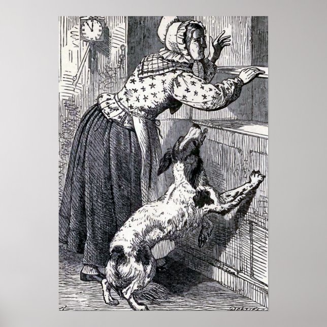 Póster ilustracion de la vieja madre hubbard (Frente)