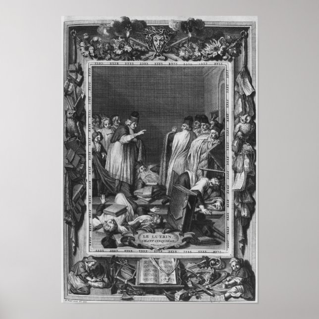 Póster Ilustracion de 'Le Lutrin' por Nicolas (Frente)