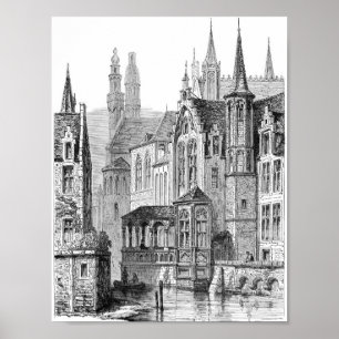 Póster Ilustracion de libros de época