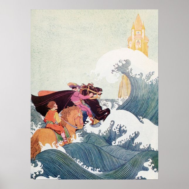 Póster Ilustracion de libros de historias antiguas: Un gr (Frente)