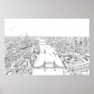 Póster Ilustracion de Londres