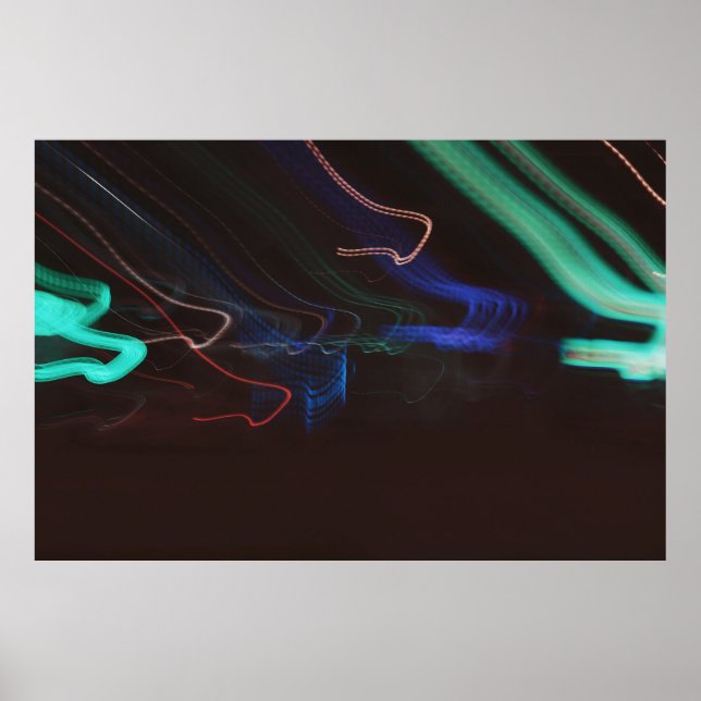 Póster Ilustracion de luces LED de diversos colores (Frente)