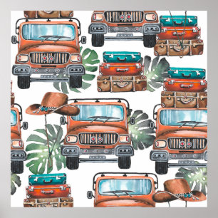 Póster Ilustracion de mano. Manto transparente de acuarel