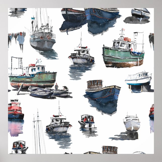 Póster Ilustracion de mano. Manto transparente de acuarel (Frente)