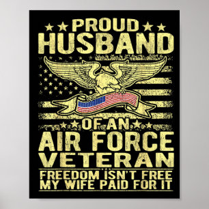 Póster Ilustración de marido orgulloso de la Fuerza Aérea