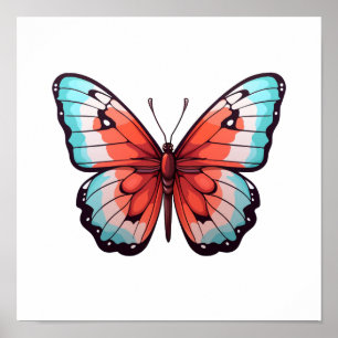Póster ilustracion de mariposa personalizado