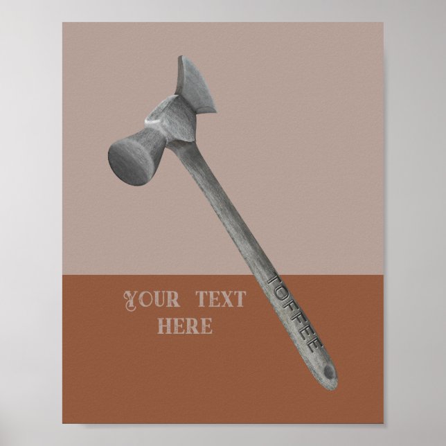 Póster Ilustracion de martillo de café (Frente)