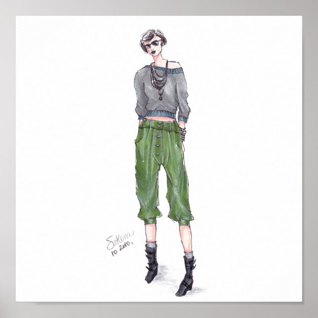 Póster Ilustracion de moda (Frente)