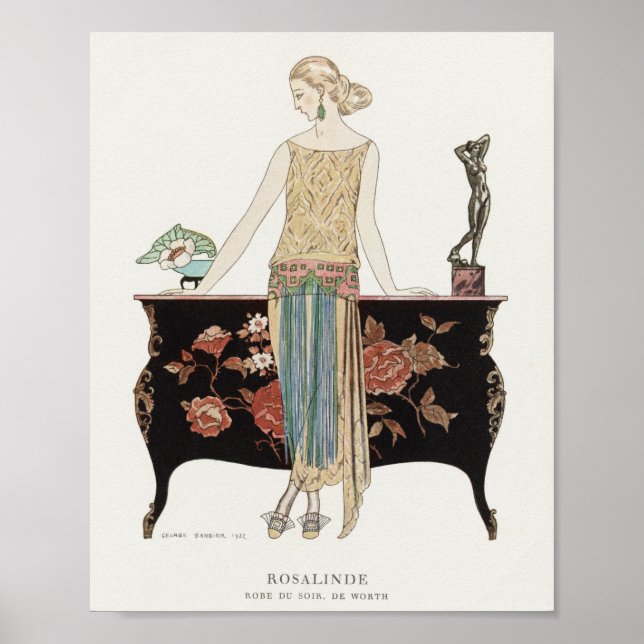 Póster Ilustracion de moda Art Deco 1922 Barbier (Frente)